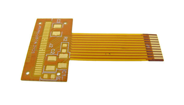 1/2Oz Polyimide Flexible Pcb Fabrication Board PI Material White Yellow Soldermask Resistor