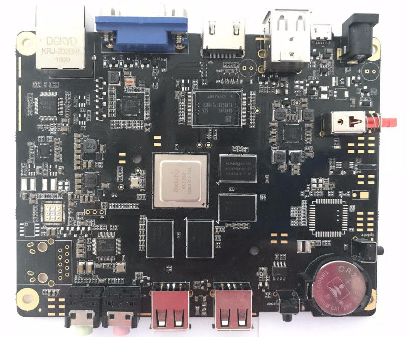 Black Fast Turn Printed Circuit Board Assembly Prototype 8-Layer IPC Class 2