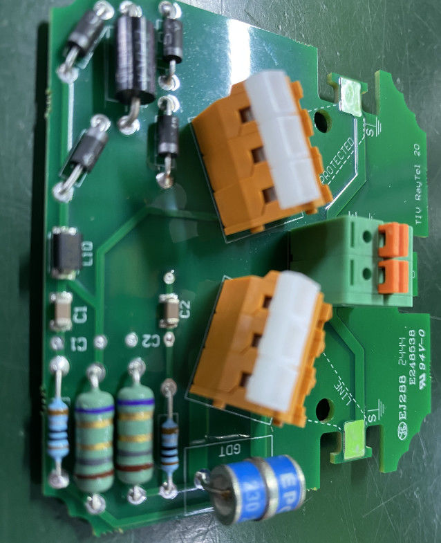 Telecommunication Equipment Copper PCBs with LW/LS Min. of 0.05mm and Black Silkscreen Color